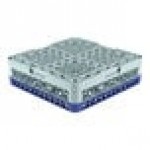 Noble Warewashing 25-Compartment Gray Full-Size Glass Rack with 1 Blue Extender Noble Warewashing 25-Compartment Gray Full-Size Glass Rack with 1 Blue Extender