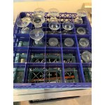 Noble Warewashing 25-Compartment Gray Full-Size Glass Rack with 1 Blue Extender Noble Warewashing 25-Compartment Gray Full-Size Glass Rack with 1 Blue Extender