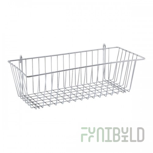 Metro H210C Chrome Storage Basket for Wire Shelving 17 3/8