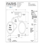 Paris Furnishings Red Powder Coated Female Biker Shaped Bike Rack Paris Furnishings Red Powder Coated Female Biker Shaped Bike Rack
