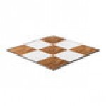 California Portable Dance Floor 12' x 12' New England Plank and White Checker Composite Laminate Portable Dance Floor