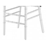 Lancaster Table & Seating White Wood Chiavari Chair with Black Cushion Lancaster Table & Seating White Wood Chiavari Chair with Black Cushion