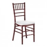 Lancaster Table & Seating White Wood Chiavari Chair with Black Cushion Lancaster Table & Seating White Wood Chiavari Chair with Black Cushion