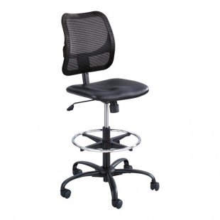 Safco 3395BV Vue Black Mesh Back Extended Height Stool with Padded Vinyl Seat Safco 3395BV Vue Black Mesh Back Extended Height Stool with Padded Vinyl Seat