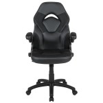 Flash Furniture CH-00095-BK-GG High-Back Black LeatherSoft Swivel Office Chair / Video Game Chair with Flip-Up Arms Flash Furniture CH-00095-BK-GG High-Back Black LeatherSoft Swivel Office Chair / Video Game Chair with Flip-Up Arms