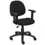 Boss B316-BE Blue Tweed Perfect Posture Deluxe Office Task Chair with Adjustable Arms Boss B316-BE Blue Tweed Perfect Posture Deluxe Office Task Chair with Adjustable Arms