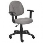 Boss B316-BE Blue Tweed Perfect Posture Deluxe Office Task Chair with Adjustable Arms Boss B316-BE Blue Tweed Perfect Posture Deluxe Office Task Chair with Adjustable Arms