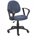 Boss B316-BE Blue Tweed Perfect Posture Deluxe Office Task Chair with Adjustable Arms Boss B316-BE Blue Tweed Perfect Posture Deluxe Office Task Chair with Adjustable Arms