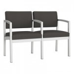 Lesro Lenox Steel Patriot Plus Charcoal Vinyl 3-Seat Sofa with Center Arms Lesro Lenox Steel Patriot Plus Charcoal Vinyl 3-Seat Sofa with Center Arms
