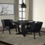 Boss Ava Contemporary Black CaressoftPlus Vinyl Accent Chair with Quilted Back Boss Ava Contemporary Black CaressoftPlus Vinyl Accent Chair with Quilted Back