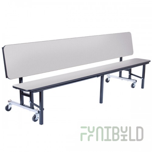 National Public Seating CBG84-PWTMPC 7' Mobile Convertible Bench Unit with T-Molding Edge