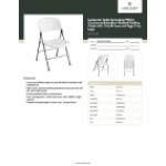 Lancaster Table & Seating White Contoured Injection Molded Folding Chair with Gray Frame and Sage Gray Legs Lancaster Table & Seating White Contoured Injection Molded Folding Chair with Gray Frame and Sage Gray Legs