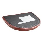 Lancaster Table & Seating Vintage Finish Wood Ladder Back Chair with Burgundy Vinyl Seat - Detached Seat