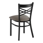 Lancaster Table & Seating Black Finish Cross Back Chair with 2 1/2