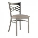 Lancaster Table & Seating Black Finish Cross Back Chair with 2 1/2