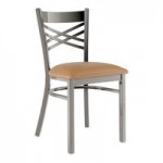 Lancaster Table & Seating Black Finish Cross Back Chair with 2 1/2