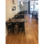 Lancaster Table & Seating Black Finish Cross Back Chair with 2 1/2