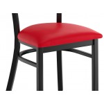 Lancaster Table & Seating Black Finish Cross Back Chair with 2 1/2 Lancaster Table & Seating Black Finish Cross Back Chair with 2 1/2