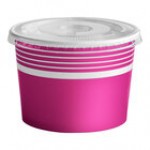 Choice 12 oz. Orange Paper Frozen Yogurt / Food Cup with Flat Lid - 50/Case Choice 12 oz. Orange Paper Frozen Yogurt / Food Cup with Flat Lid - 50/Case