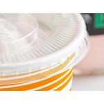 Choice 12 oz. Orange Paper Frozen Yogurt / Food Cup with Flat Lid - 50/Case Choice 12 oz. Orange Paper Frozen Yogurt / Food Cup with Flat Lid - 50/Case