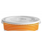 Choice 12 oz. Orange Paper Frozen Yogurt / Food Cup with Flat Lid - 50/Case Choice 12 oz. Orange Paper Frozen Yogurt / Food Cup with Flat Lid - 50/Case