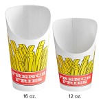 Choice Medium 12 oz. Paper Scoop Cup with Fry Design - 50/Pack