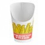 Choice Medium 12 oz. Paper Scoop Cup with Fry Design - 50/Pack