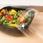Sabert 54160B50 Bowl2 Clear Dome Lid for 80 oz. and 160 oz. Square Bowls - 50/Case Sabert 54160B50 Bowl2 Clear Dome Lid for 80 oz. and 160 oz. Square Bowls - 50/Case