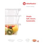 Inline Plastics Safe-T-Fresh 90 oz. Tamper-Resistant, Tamper-Evident Rectangular Hinged Container with Flat Lid - 128/Case