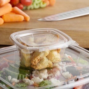 Dart ClearPac SafeSeal 6 oz. Tamper-Resistant, Tamper-Evident Hinged Container with Flat Lid - 400/Case Dart ClearPac SafeSeal 6 oz. Tamper-Resistant, Tamper-Evident Hinged Container with Flat Lid - 400/Case
