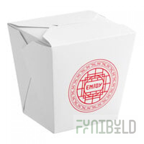 Fold-Pak 26MWPAGODM 26 oz. Pagoda Chinese / Asian Microwavable Paper Take-Out Container - 450/Case