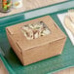 Choice Kraft Folded Paper #1 Take-Out Container with Window 4 3/8 Choice Kraft Folded Paper #1 Take-Out Container with Window 4 3/8