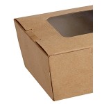 Choice Kraft Folded Paper #1 Take-Out Container with Window 4 3/8 Choice Kraft Folded Paper #1 Take-Out Container with Window 4 3/8