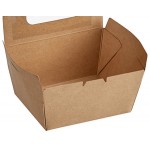 Choice Kraft Folded Paper #1 Take-Out Container with Window 4 3/8 Choice Kraft Folded Paper #1 Take-Out Container with Window 4 3/8