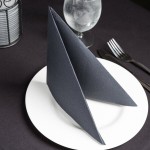 Hoffmaster FashnPoint Black Linen-Feel Dinner Napkin, 1/4 Fold, 15 1/2 Hoffmaster FashnPoint Black Linen-Feel Dinner Napkin, 1/4 Fold, 15 1/2