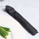 Hoffmaster FashnPoint Black Linen-Feel Dinner Napkin, 1/4 Fold, 15 1/2 Hoffmaster FashnPoint Black Linen-Feel Dinner Napkin, 1/4 Fold, 15 1/2