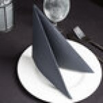 Hoffmaster FashnPoint Black Linen-Feel Dinner Napkin, 1/4 Fold, 15 1/2 Hoffmaster FashnPoint Black Linen-Feel Dinner Napkin, 1/4 Fold, 15 1/2
