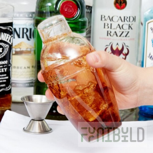 Fineline 4102-CL Quenchers 10 oz. Disposable Clear Plastic Shaker - 24/Case