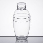 Fineline 4102-CL Quenchers 10 oz. Disposable Clear Plastic Shaker - 24/Case