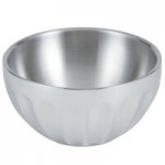 Vollrath 47680 24 oz. Double Wall Square Fluted Serving Bowl