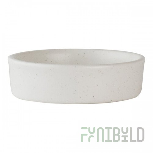The Potter's Collection by Robert Gordon from Steelite International 2.5 oz. Round Shell Porcelain Ramekin / Condiment Tray - 24/Case