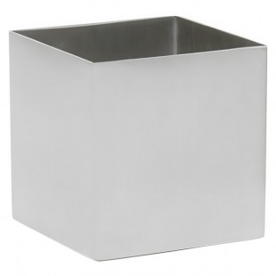 Front of the House 4 oz. Brushed Stainless Steel Square Ramekin - 6/Case