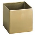 Front of the House 4 oz. Brushed Stainless Steel Square Ramekin - 6/Case