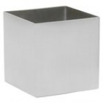 Front of the House 4 oz. Brushed Stainless Steel Square Ramekin - 6/Case