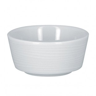 RAK Porcelain Helm 2.7 oz. Bright White Embossed Round Porcelain Butter Ramekin - 12/Case RAK Porcelain Helm 2.7 oz. Bright White Embossed Round Porcelain Butter Ramekin - 12/Case