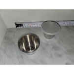 TableCraft 2.5 oz. Round Stainless Steel Sauce Cup with Lid - 6/Pack TableCraft 2.5 oz. Round Stainless Steel Sauce Cup with Lid - 6/Pack