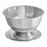 Vollrath 46701 16 oz. Seafood Supreme Paneled Stainless Steel Bowl with Gadroon Base