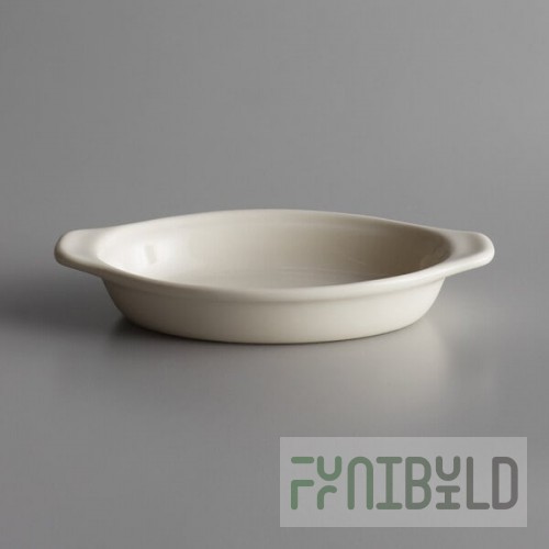 Libbey 950027747 Casablanca 5 oz. Cream White Small Welsh Porcelain Rarebit - 24/Case