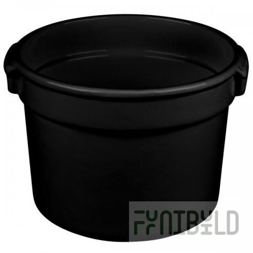 TableCraft CW1310BK 11 Qt. Black Cast Aluminum Bain Marie Soup Bowl
