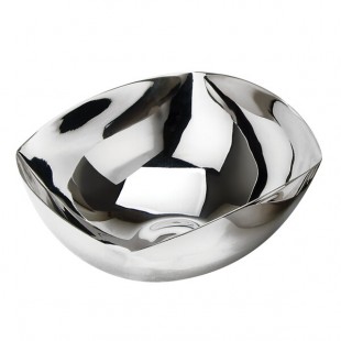 Eastern Tabletop 7110 48 oz. Stainless Steel Square Edged Revere Bowl
